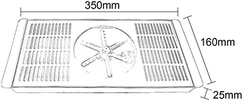 YBB Pitcher Rinser Cup Washer Glass Cleaning Rinser with Side Sprays, Drain and Drip Tray for Bar Coffee Shop (13.8" x 6.3" x 1") - Image 5