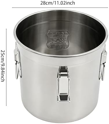 Food Storage Containers w/Lids, Stainless Steel Airtight Canister - Image 2