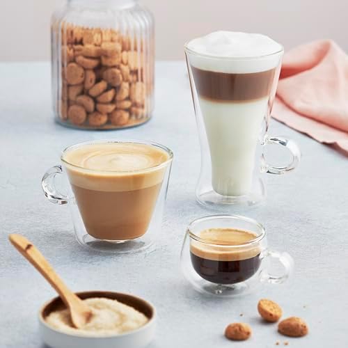 Judge Double Walled Glass Espresso Coffee Handled Cups, Set of 2, 75ml - Vacuum Insulated, Handcrafted Artisan - Strong, Heat Resistant & Dishwasher Safe - Image 5