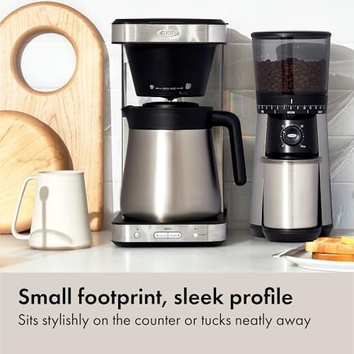 OXO Brew 8-Cup Coffee Maker - Single-Serve, Thermal Carafe, Stainless Steel - Image 6