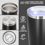 20oz Tumbler Stainless Steel Tumbler Coffee Tumbler with Lid Mix, 12P - Image 3