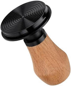 Normcore 58.5mm Coffee Tamper V4 - Titanium PVD Coated Ripple Base - 15lb/25lb/30lb Spring Loaded Tamper With Genuine Oak Wood Handle - Image 3