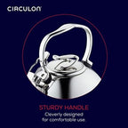 Circulon Stainless Steel Whistling Tea kettle/Teapot With Flip-Up Spout, 2.3 Quart - Silver - Image 5