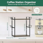 EsLuker.ly Coffee Station Bar Organizer Mug Holder Stand Countertop - Image 3