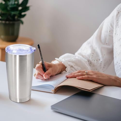 20oz Tumbler Stainless Steel Tumbler Coffee Tumbler with Lid SS, 8P - Image 2