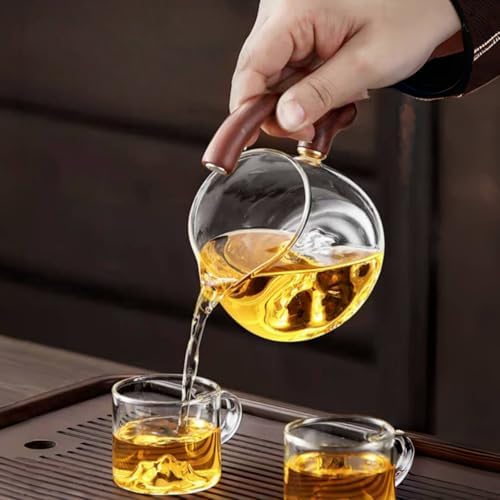Chinese Gongfu Tea Set - Glass Teapot with Infuser Semi Automatic Tea Maker Set for Loose Leaf Tea - Image 5
