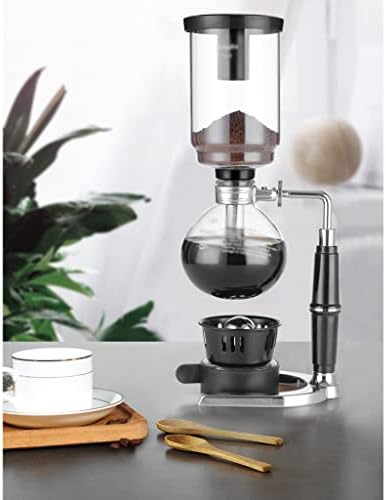 JITEM Cafetera Syphon Coffee Maker Japanese Style Vacuum Glass Siphon Pot Percolators 3-5 Cups Glass Tabletop Siphon Coffee Maker for Coffee or Tea - Image 4