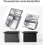Coffee Knock Box, Stainless Steel Dump Bin Espresso Knock Box for Coffee Grounds with Removable Non-Slip Base Shock-Absorbent for Knocking Portafilter Filter Grinds (L) - Image 4