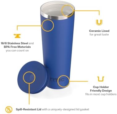 RTIC 28oz Everyday Tumbler, Insulated, Ceramic Lined, Cobalt - Image 3
