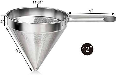New Star Foodservice 34196 18/8 Stainless Steel China Cap Strainer, 7-Inch, Coarse Mesh - Image 2