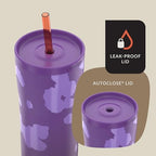 Contigo x Ally Love Streeterville Stainless Steel Tumbler with Straw, Easy Clean Lid, Leak Proof, BPA Free, 24oz, Violet - Image 4