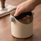 Stainless Steel round Espresso Knock Box with Removable Rod - Image 7