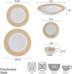 Mikasa Parchment Gold 40 Piece Dinnerware Set, Service for 8 - Image 4
