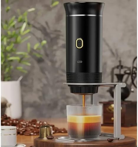Wireless Electric Portable Espresso Coffee Machine For Car & Home Camping Coffee Maker 3-in-1 Capsule Powder Travel Coffee Maker(Metallic grey) - Image 3