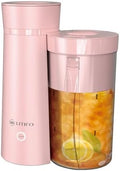 LITIFO Iced Tea Maker and Iced Coffee Maker Brewing System with 2-quart Pitcher, Perfect For Fruit Infused Tea, Lemonade, Flavored Water (Pink) by LITIFO