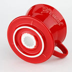 Ceramic Coffee Dripper Pour Over Coffee Maker Brewer Cup Reusable Ceramic Manual Compact Lightweight Easy Clean, Red - Image 2