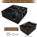 Espresso Tamping Station And Knock Box,ALL in 1 Espresso Organizer Station,Multifunctional Tamper Station Fit for 51/54/ 58mm Espresso Accessories,Removable Knock Box Espresso Station (Black, 51-58mm) - Image 2