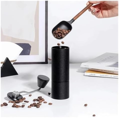 Manual Coffee Grinder Burr Inside Portable Hand Grinder With Double Bearing Positioning(Gray) - Image 3