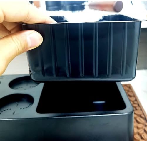 Espresso Tamping Station, Espresso Accessories Organizer Box, Modern Multifunctional Coffee Tamping Station for Home Kitchen Cafe Bar Black - Image 7