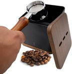 Espresso Knock Box with Lid, 1L Steel Coffee Puck Container, Black by EncantoLuxe