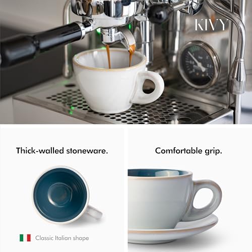 KIVY Cappuccino Cups set - 4x 8oz - Thick-walled stoneware cappuccino cup - Image 2