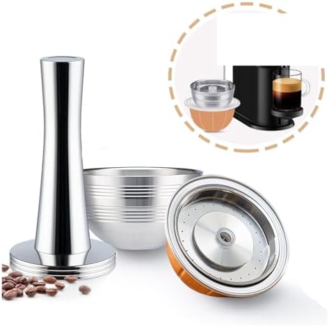 Reusable Capsule Pop Rechargeable Coffee Filter Stainless Steel Pod,Compatible With ICafilas，Compatible With Nespresso，Next(2PCS) - Image 2
