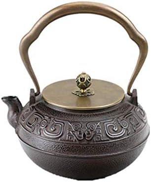 Tetsubin Teapot Japanese Cast Iron Teapot Kettle Simple and Elegant Texture Enamel Interior Cast Iron Pot Tea Set for Tea Brewing Lofty Ambition by Unknown