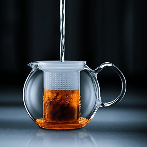 Bodum Assam Tea Press with Glass Handle and Coloured Plastic Lid, 1 L - Dark Green - Image 3