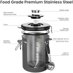 Veken Coffee Canister, 32.5OZ, 2lbs, Large Airtight Stainless Steel Jars - Image 5
