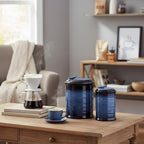 Nihow Food Storage Jar,Ceramic Canister Sets for The Kitchen,Set of 2,Blue - Image 4