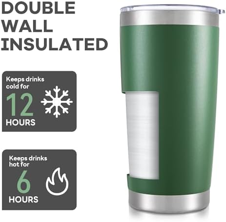 20 oz Tumbler with Lid Stainless Steel Insulated Tumblers Bulk Cups Mug - Image 3