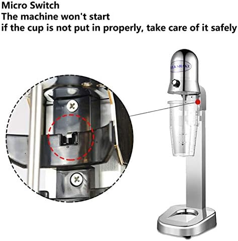 Milkshake Maker Machine with 29 OZ Cup Stainless Steel Electric Milk Foam Beverage Blender with Mixing Cup 2 Speeds Electric Milk Frother Machine Fully Automatic for Cafes/Shakes/Bars - Image 5