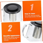 Alipis Glass Teapot with Removable Infuser Borosilicate Tea Kettle for Loose Leaf Brewing Ergonomic Handle for Home and Office Use - Image 5