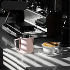 Milk Frothing Pitcher 500ml Stainless Steel Steaming Pitchers Cappuccino/Latte Art Cup Coffee Tool(500ml,Black) - Image 2