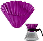 Ceramic Coffee Filter Cup Reusable Filters With Wood Stand Funnel Dripper Cake Accessories(Black) - Image 2
