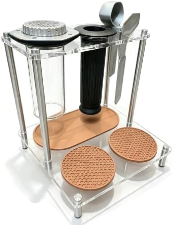 Organizer Stand for AeroPress Premium/steel Coffee Bar Station Clear Caddy by HAPYCAPY
