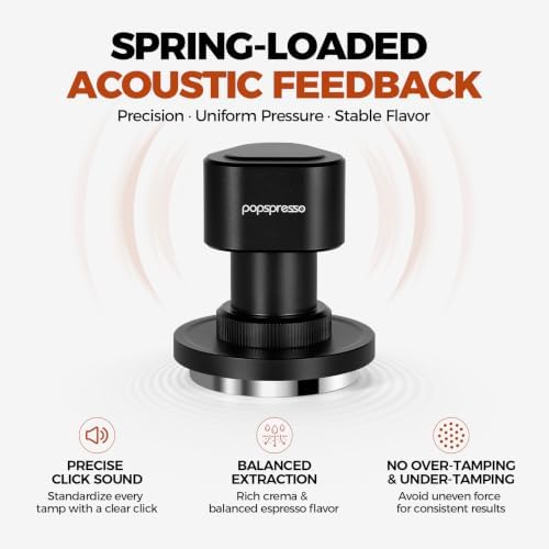 39mm Espresso Tamper, Impact Design Coffee Tamper with Sound Feedback, 3 Spring Loaded Coffee Tamper with Interchangeable 15lb/30lb Springs for Flair Classic, Signature - Image 3