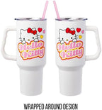 Silver Buffalo Sanrio Hello Kitty Name Heart, Stainless Steel Tumbler, 40oz - Image 5