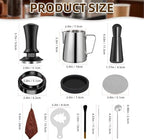 26 PCS Espresso Accessories Kit, Espresso Tamper Kit Coffee Tamper Set, 51mm Espresso Tamper with Spring Loaded Calibrated, Espresso Puck Screen and Dosing Funnel with 16 PcsLatte Art Kit - Image 6