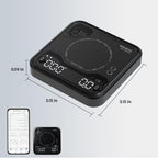 BOOKOO Coffee Scale with Storage Bag Esprosse with Timer Mini Digtial Coffee Scale Rechargeable with Auto Mode Flow Rate Mode Scale for Coffee APP Bluetooth Connection Coffee Bean Scale - Image 6