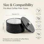 Marble Coffee Filter Holder 6 inch Handmade Black - Image 7