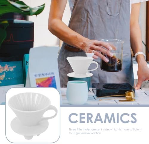 VICASKY Vintage Four Leg Ceramic Coffee Filter Cup Drip Brewer for Home - Image 3