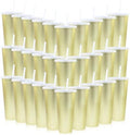 30 Pack Gold Plastic Cups with Lids and Straws, 24oz Cups by Ahongwenxi