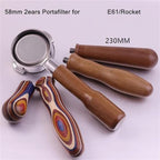 58mm 2ears Bottomless Portafilter,Compatible With Expobar,E61,Compatible With Rocket,Espresso Machine Stainless Steel Modified Coffee Handle Filter Tool(E) - Image 2