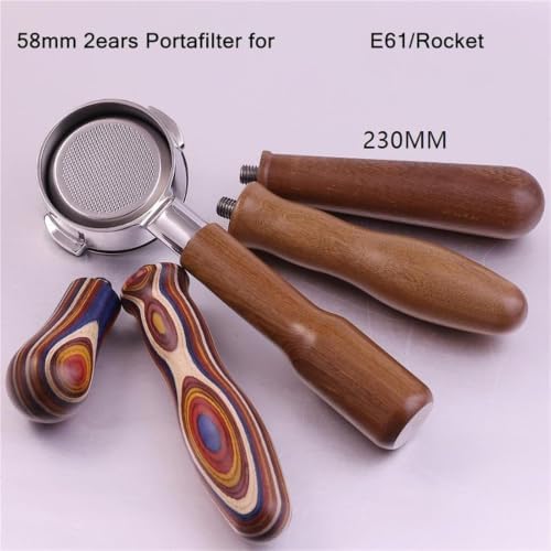 58mm 2ears Bottomless Portafilter,Compatible With Expobar,E61,Compatible With Rocket,Espresso Machine Stainless Steel Modified Coffee Handle Filter Tool(E) - Image 2
