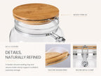 KKC HOME ACCENTS 95oz Glass Jars with Airtight Wooden Lid, 2 Pack - Image 6