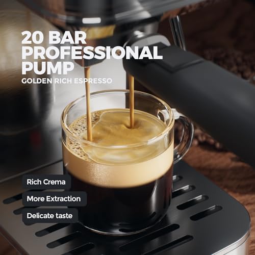 Espresso Machine with Rapid Cold Brew, Hot & Iced Coffee Machine, Espresso Maker with Milk Frother Steam Wand, One Touch Control with 41oz Water Tank for Latte, Cappuccino, Gift - Image 3