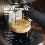 Espresso Machine with Rapid Cold Brew, Hot & Iced Coffee Machine, Espresso Maker with Milk Frother Steam Wand, One Touch Control with 41oz Water Tank for Latte, Cappuccino, Gift - Image 3