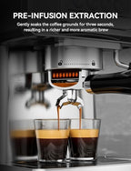 SUMSATY 20 Bar Espresso Machine Stainless Steel with Powerful Milk Frother - Image 4