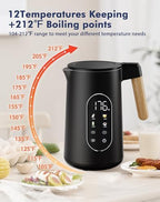 1.7L Electric Kettle with 4 Temperature Presets, Digital Display, Water Boiler with 304 Stainless Steel, Electric Tea Kettle Temperature Control - Image 5